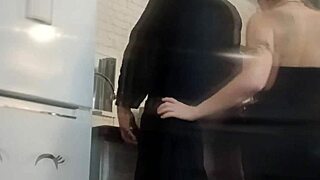 spicy ukrainian slut kneels for kitchen bbc blowjob then monster cock orgasm quickie