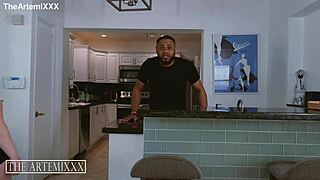 Bea York tastes the chef's thick dick in kitchen play