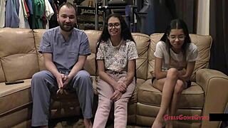 first gyno exam humiliates angel santana and aria nicole's shaved pussies