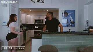 Bea York tastes the chef's thick dick in kitchen play