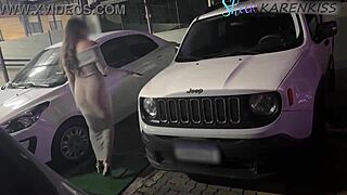 karenkiss blows valet before cuckold watches