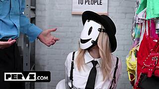 Security Officer Roughly Dominates Masked Thief Hannah into Total Submission and Creampie