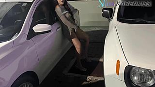 karenkiss blows valet before cuckold watches