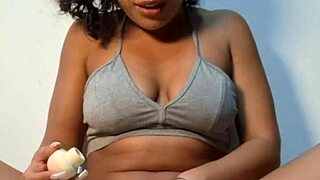 Colombian Brunette In Leggings Fingers Juicy Pussy With Clit Vibrator Till Squirting Orgasms