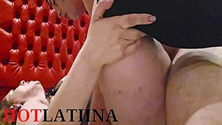 that hot uruguayan milf sneaks anal doggystyle with her stepson under the christmas tree