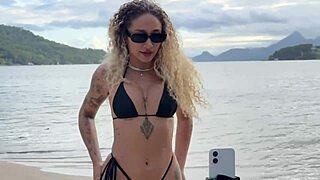 We picked up this hot stranger from the beach and took her home for some wild interracial fun