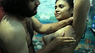 horny desi bhabhi's big ass and curvy body enjoyed in steamy shower foreplay with husband