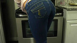 I can't resist fucking my big titty wifey right in the kitchen