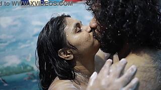 horny desi bhabhi's big ass and curvy body enjoyed in steamy shower foreplay with husband