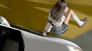 tomo saw me self tied belt bondage ball gag parking oh shit