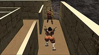 my huge tits and ass dominated by monster in gladiator domination