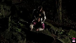 Knight Pounds Hot Brunette's Tight Pussy Doggy and Cowgirl Outdoors!