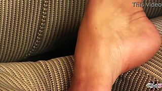 horny maxine x shoves pantyhose deep in asian milf pussy