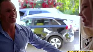 Stepdad Fucks Jade Nile's Hairy Pussy in Living Room Before Getting Caught