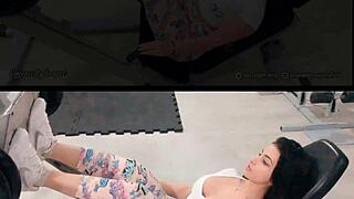 Sexy latina emanuelly flashes big tits ass leggings gym public tease