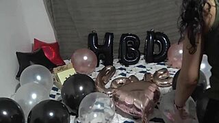 My boyfriend surprised me with this vibrator on my birthday we went wild with it creampie finish