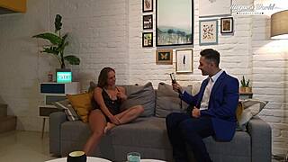 behind the scenes kinuski's small tits bounce during hot fuck with mugur's monster cock
