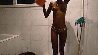 Sexy Skinny African Dolcina Showers Perfect Small Waist Body