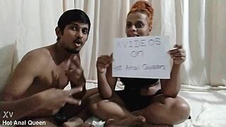 Watch this Indian milf's big ass bounce as she deepthroats monster cock then gets doggystyle facial