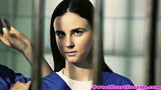 cellmates locked up scissor wet pussies craving girl on girl heat