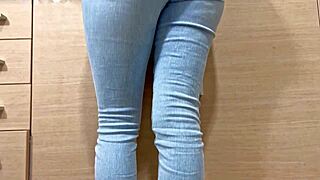 Hot Cleaning Girl in Tight Jeans Gets Hard Fucked Just How She Likes It at That Age