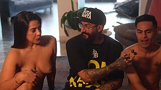 hey while hubby's away this curvy latina milf revenge fucks his young driver huge cock deepthroat