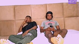 Ebony Ass Threesome Double Blowjob Cum Lick Pussy Orgy