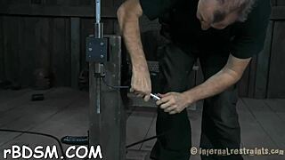 trapped in the cage this beauty begs for rough cock pounding her perfect cum-hole