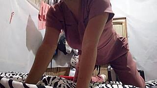 Seducing Stepdaughter With Doggy Style While She Chats Endlessly