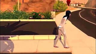 Raven flexes big tits in gym workout turns public comic fuckfest