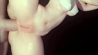 sexy goth widowmaker shakes bald pussy while d.va thigh fucks big breast sluts in compilation