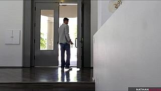 Jennifer White answers door for intense 4k teaser fuck session rough anal tease
