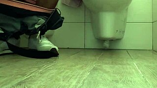 spycam catches friend ripping clothes for intense bathroom orgasm