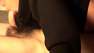extreme deepthroat gagging on hairy veiny cock ends with mouth cumshot