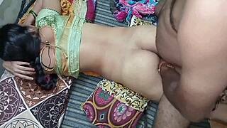 Closeup of janvibhabhi's hardcore pounding with dirty talk moans and rough indian sex action