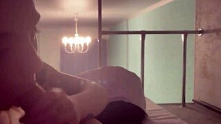 On his birthday stepbrother gets pretty college blonde's fishnet blowjob pov