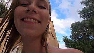 Sex addicted German teen bends over for monster cock doggystyle pov