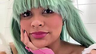 Public toilet farts from gassy bbw cosplayer at halloween con