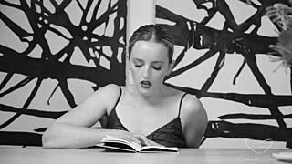 One Erotic Book Sparks Charlie Forde's Cunt Masturbation With Amber Moore