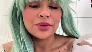 Public toilet farts from gassy bbw cosplayer at halloween con