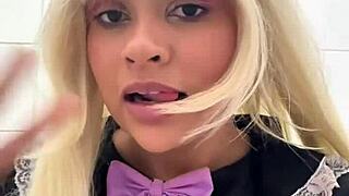 Public toilet farts from gassy bbw cosplayer at halloween con