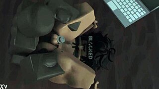femboy dodges debts gets caught in garage and punished doggystyle missionary by monster bbc