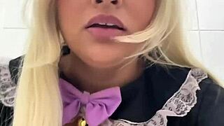 Public toilet farts from gassy bbw cosplayer at halloween con