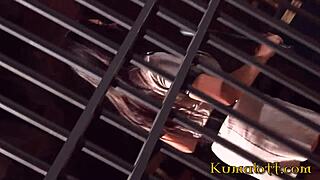 Lesbian Cellmates Rip Clothes Lick Pussy Squirt in Prison Orgy