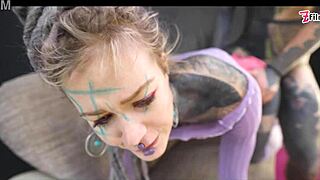Tattooed Hippies Take Huge Anal Toy Then Monster Cock