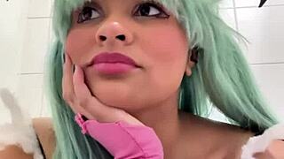 Public toilet farts from gassy bbw cosplayer at halloween con