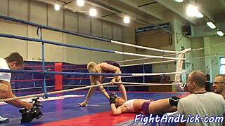 babe rims ass hard after wrestling match