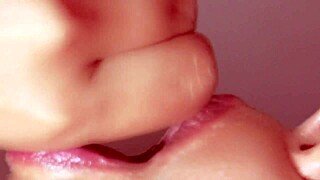 Russian College Blonde Nastya Gives Nasty POV Blowjob on Monster Cock