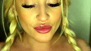 horny college slut, suck that fat banana like a cock now!!