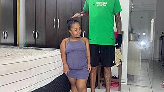 tiny brazilian babe's tight ass takes huge cock she begs not to stretch pussy too far